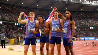 Fantastic four - Great Britain's 4x400m men's relay team of Charlie Dobson, Rio Mitcham, Lewis Davey and Alex Haydock-Wilson after they won bronze at the World Athletics Championships in Hungary