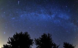 The annual Lyrid meteor show will peak across the UK sky on Thursday night and into Friday morning near Colchester (PA)