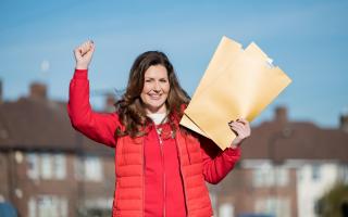 Golden envelopes - People’s Postcode Lottery ambassador Judie McCourt
