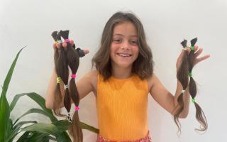 Kind - Annamae Douglas, nine, donated 12 inches of hair to The Little Princess Trust