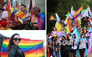 Pride - more than 5,000 people marched through Basildon town centre for Pride on Saturday