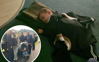 Upsetting - Roman Will, one, had to sleep on the floor of the prayer room at Edinburgh Airport after his family were refused boarding to their flight home from Edinburgh