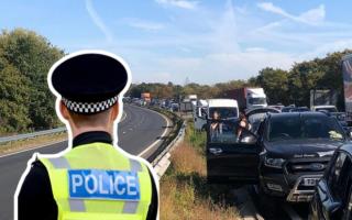 Chaos - the A12 was shut in both directions while the incident unfolded