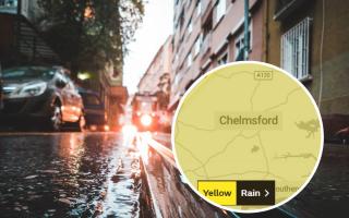 Rain - the Met Office has issued a yellow weather warning for Essex
