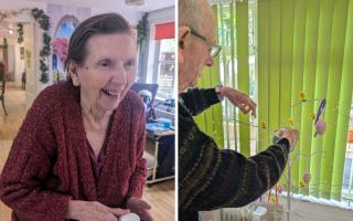 Nayland House staff arranged a festive day where residents crafted their own Easter baskets