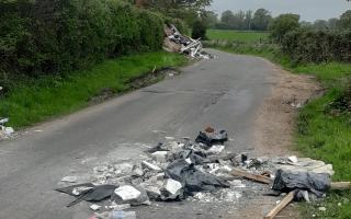 Anger - the fly-tipped waste in Lovers Lane