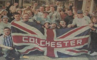 Support - Colchester United fans prior to the FA Trophy Final at Wembley Stadium, in 1992