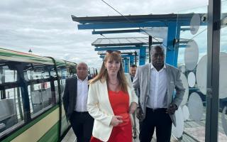 Campaign - deputy Labour leader Angela Rayner visited Southend Pier on Monday
