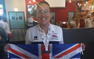 Represent – Karen Mills already represented Great Britain at the European Transplant Games in August, which took place in Oxford