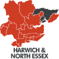 Gazette: Harwich & North essex map terracotta