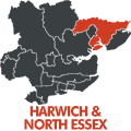 Gazette: Harwich & north essex map grey