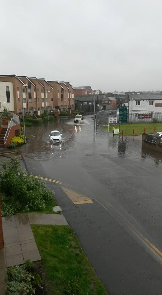 Amber Talha took this picture of the flood in Hawkins Road
