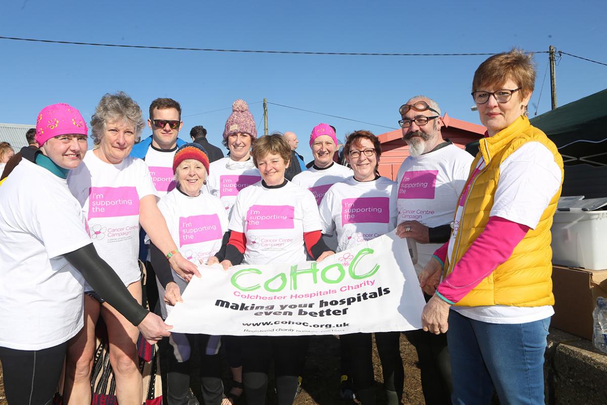 Supporters raise the Cancer Centre Campaign high
