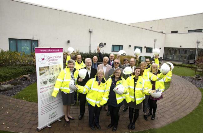 Chief Medical Officer Barbara Buckley is on the far left, and she is pictured with clinical, estates and charity colleagues to celebrate the Collingwood Centre gaining planning permission from Colchester Council. Picture: Steve Brading
