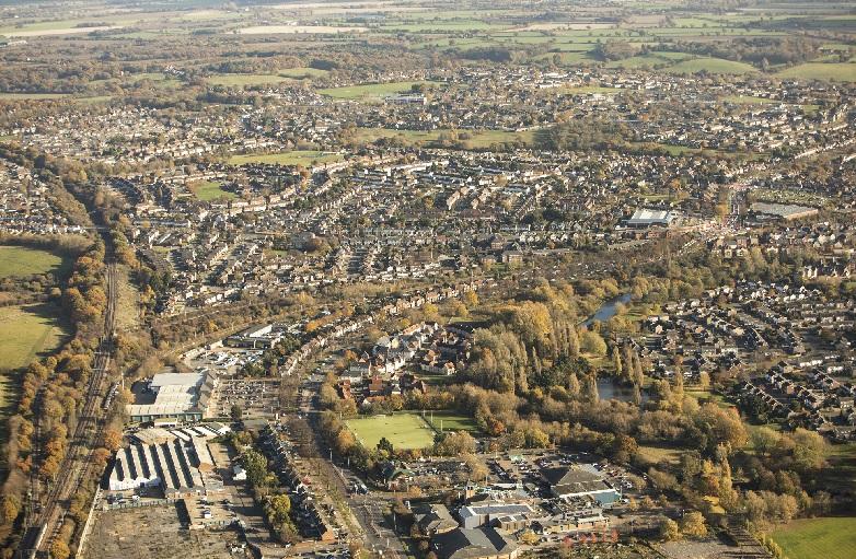 Colchester town centre and Leisure World aerials